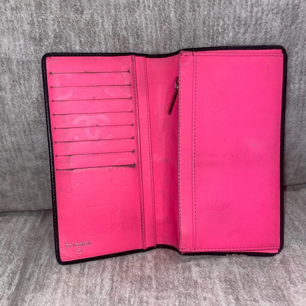 Chanel Cambon Pink Interior BiFold Wallet WITH COA - Picture 6 of 14